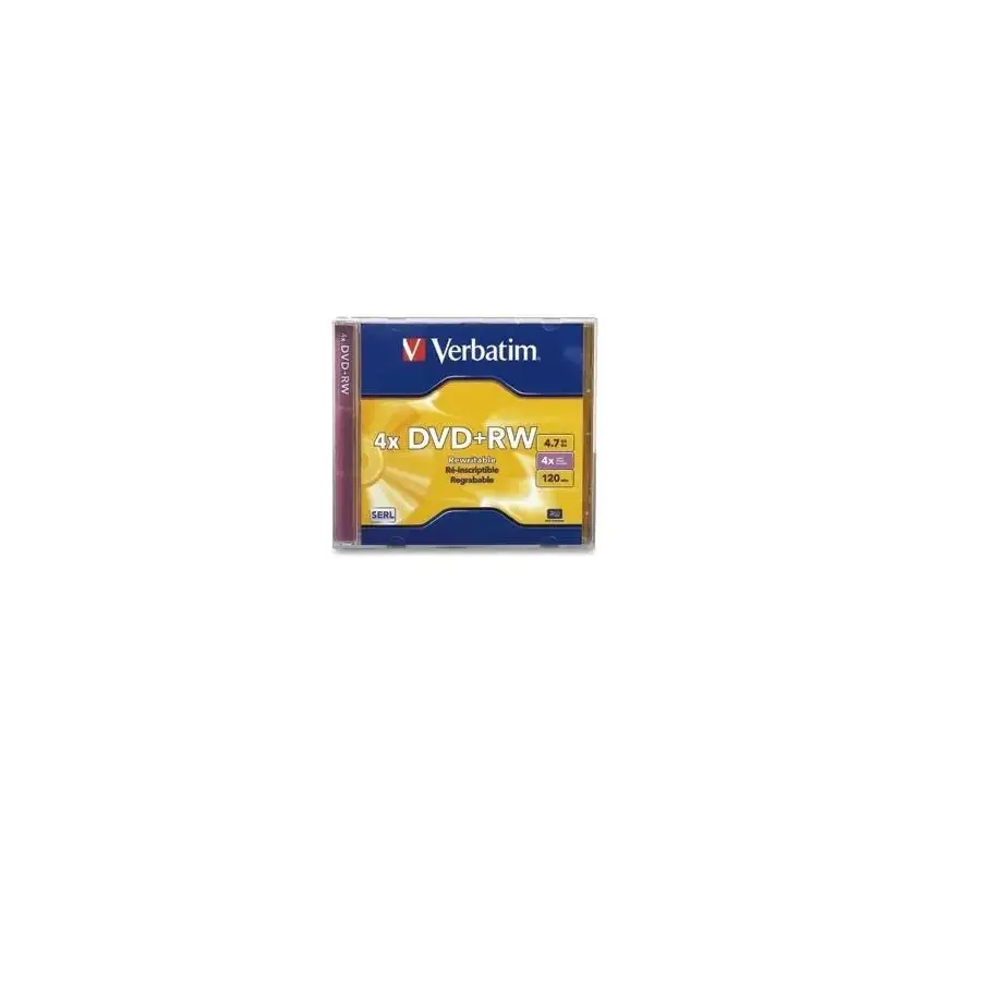 DVD+RW VERBATIM 4X 4.7GB DL+ BRANDED SINGLEJEWEL CASE VERBATIM VB94520