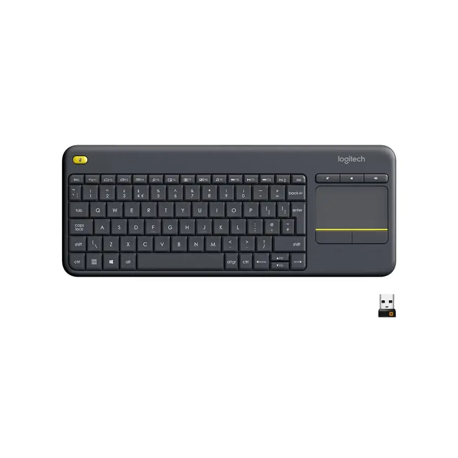TECLADO LOGITECH K400 PLUS C/TOUCHPAD USB UNIFYING BLACK (920-007123)