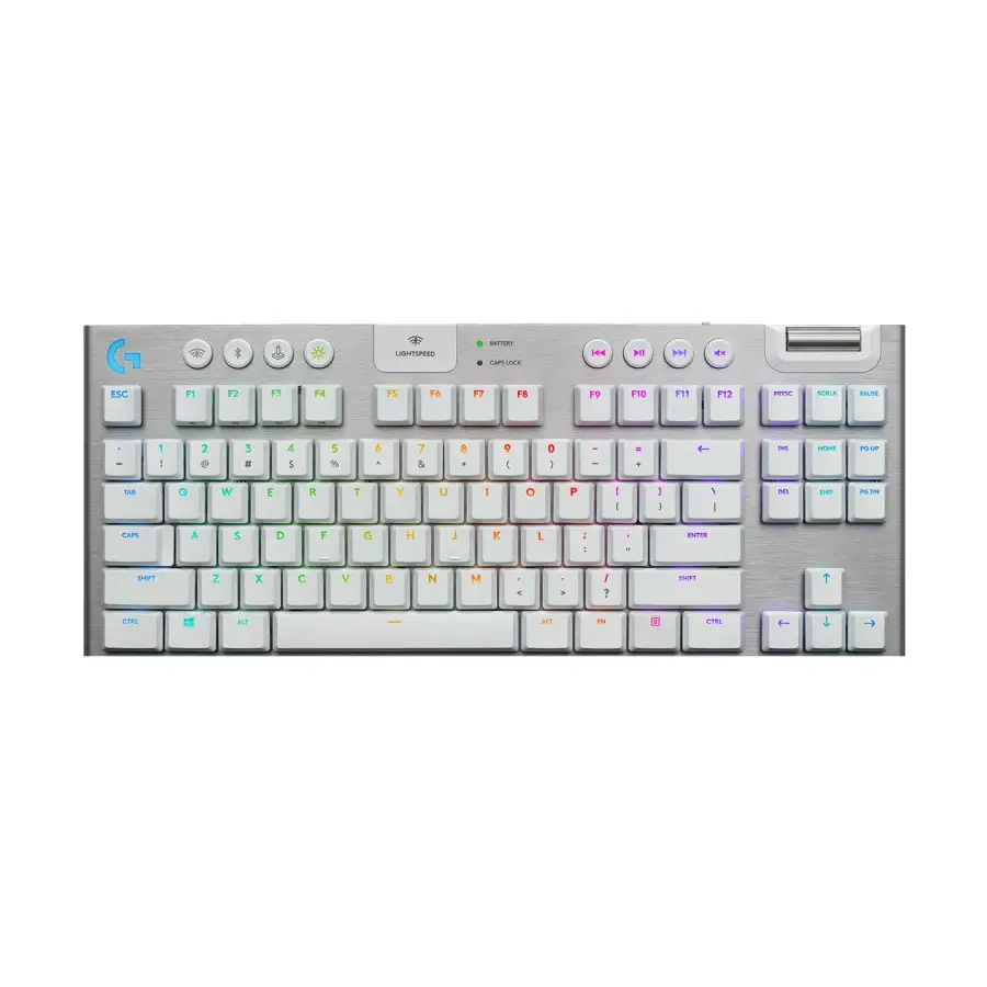 TECLADO LOGITECH G915 TKL LIGHTSPEED USB BT RGB WHITE (920-009660)