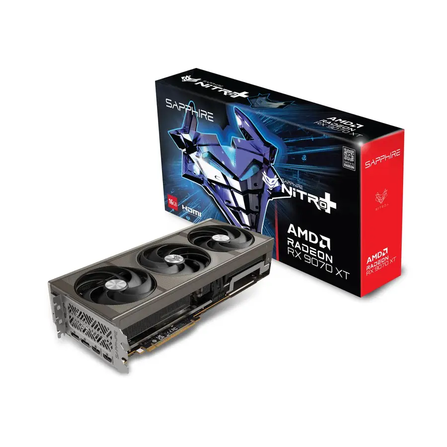 TARJETA DE VIDEO SAPPHIRE NITRO RX9070XT GAMING16GB GDDR6 DUAL HDMI/DP
