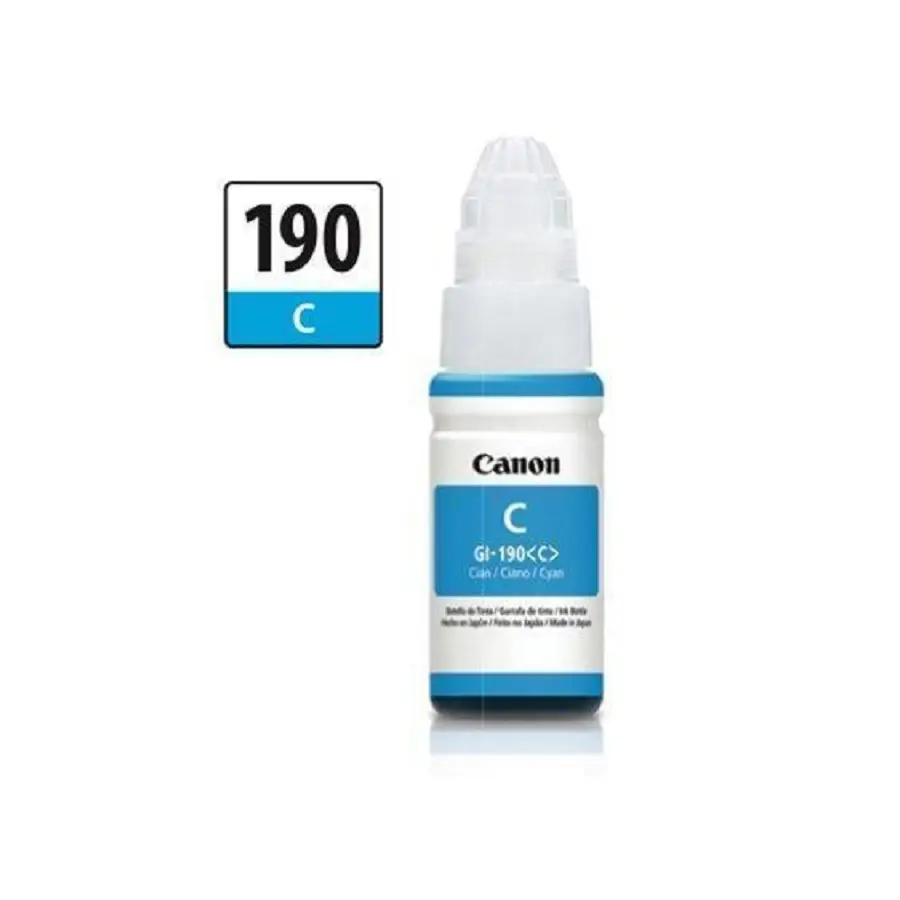 BOTELLA DE TINTA CANON GI-190 C PARA PIXMA G1100 G2100, G3100