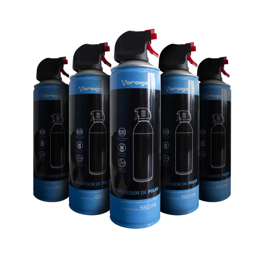 KIT VORAGO 5 PZAS AIRE COMPRIMIDO 660ML KIT5-CLN-300
