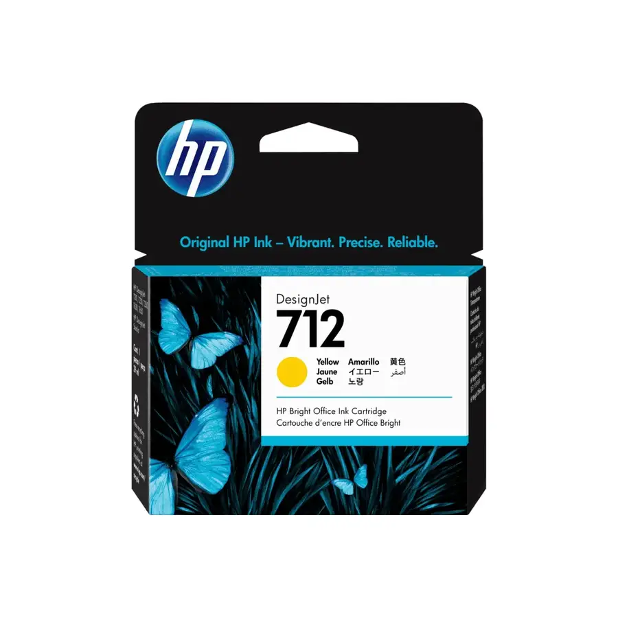 CARTUCHO HP 712 AMARILLO 29ML PARA PLOTTER (3ED69A)
