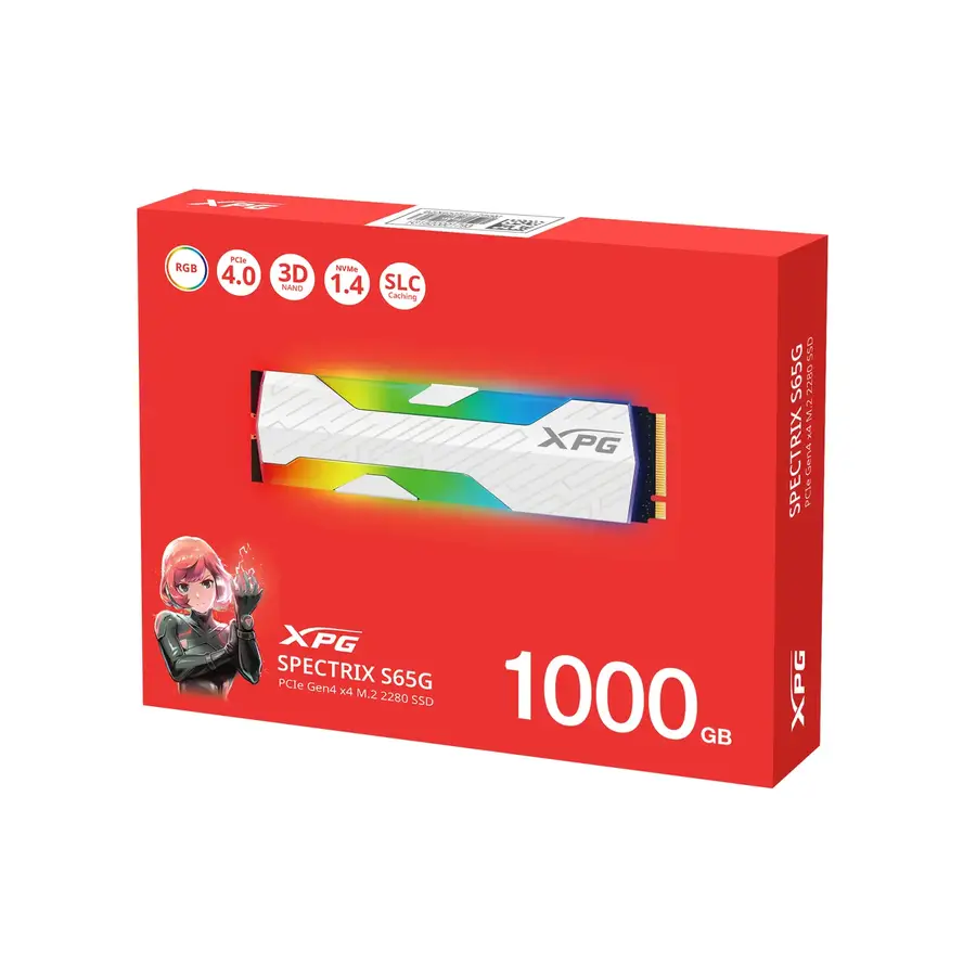 UNIDAD SSD M.2 XPG S65G PCIE GEN 4X4 1TB RGB (SSPECTRIXS65G-1000G-CI)