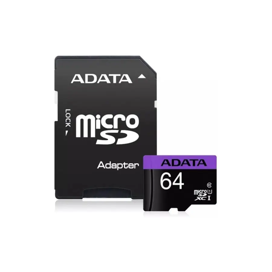 MEMORIA MICRO SDXC ADATA 64GB UHS-I U1 C/ADAPT (AUSDX64GUICL10-RA1)