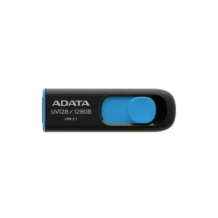 MEMORIA FLASH ADATA UV128 128GB USB 3.2 NEGRO/AZUL (AUV128-128G-RBE)