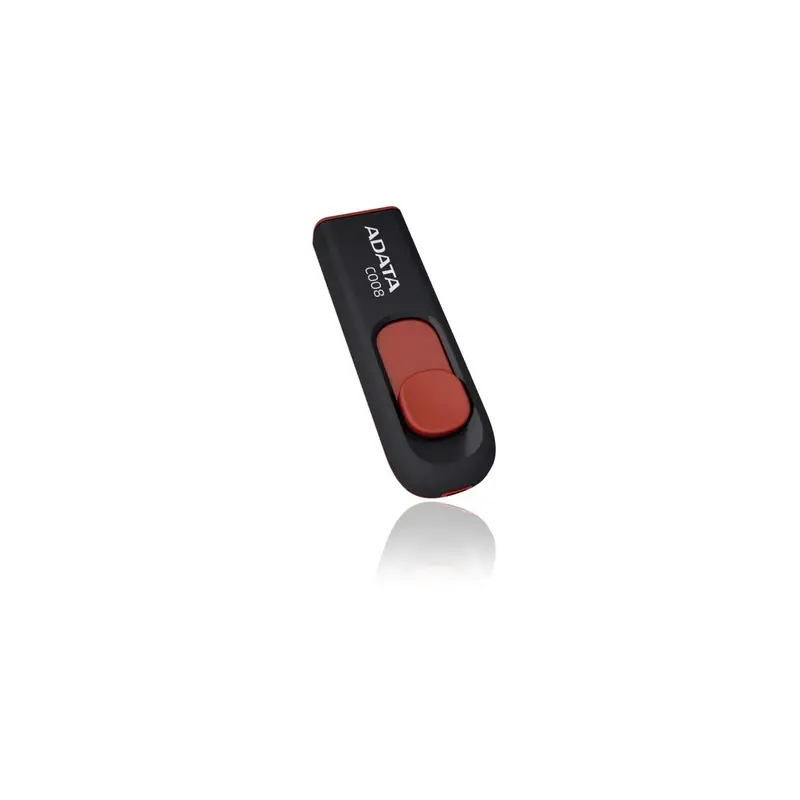 MEMORIA FLASH ADATA C008 16GB USB 2.0 NEGRO/ROJO (AC008-16G-RKD)