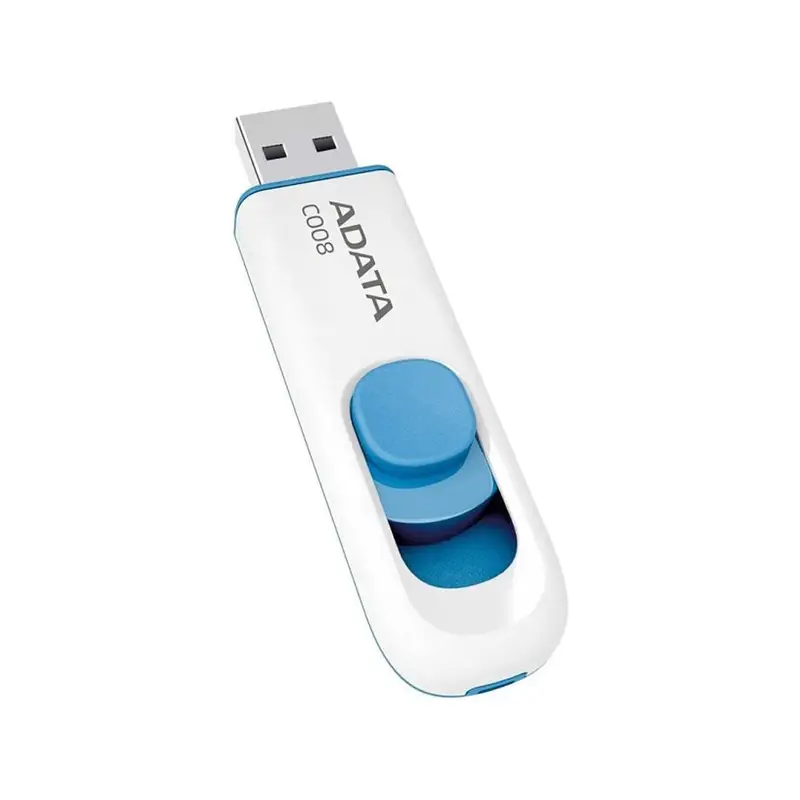 MEMORIA FLASH ADATA C008 16GB USB 2.0 BLANCO/AZUL (AC008-16G-RWE)