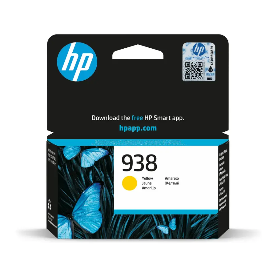 CARTUCHO TINTA HP 938 AMARILLO 800 PÁGINAS (4S6X7PL)