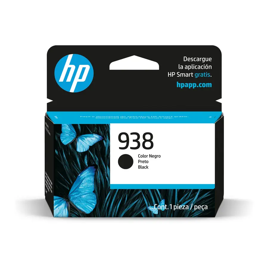 CARTUCHO TINTA HP 938 NEGRO 1250 PÁGINAS (4S6X8PL)