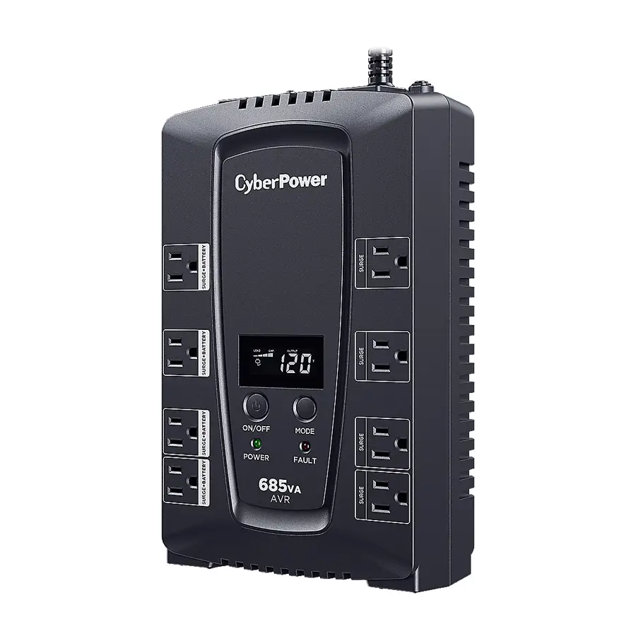 UPS/NO BREAK CYBERPOWER CP685AVRLCDa 685VA/390W LCD/AVR/ 8CONT