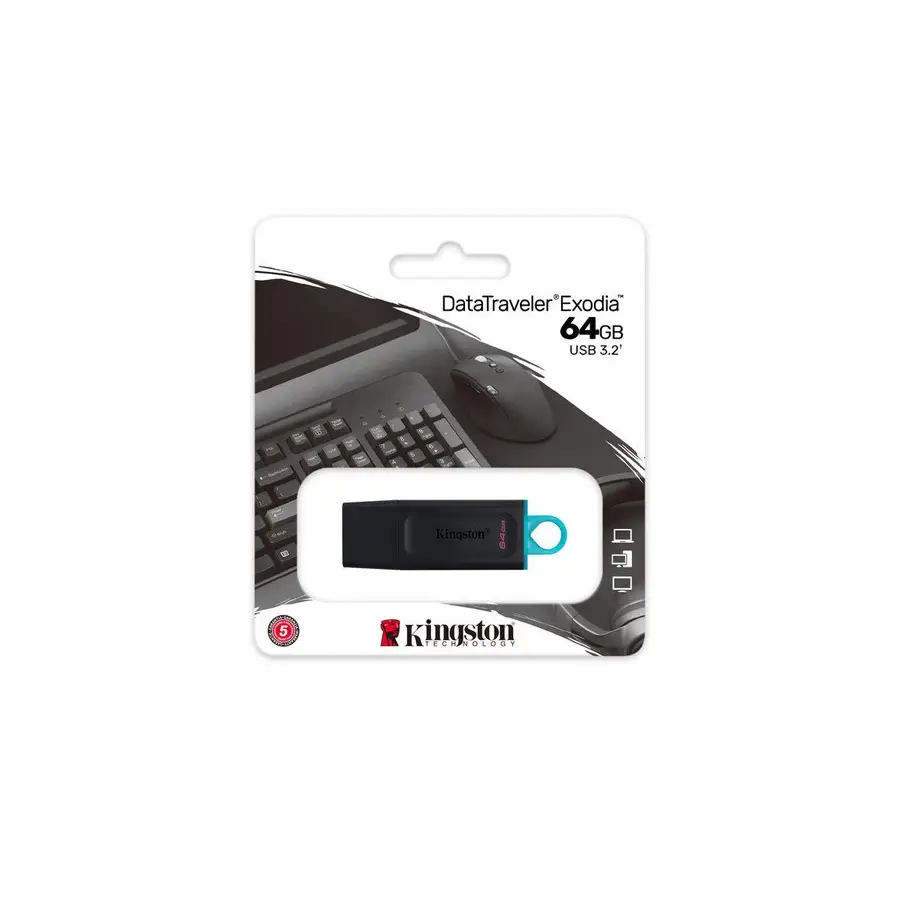 MEMORIA FLASH KINGSTON 64 GB USB 3.2 GEN 1 (DTX/64GB)