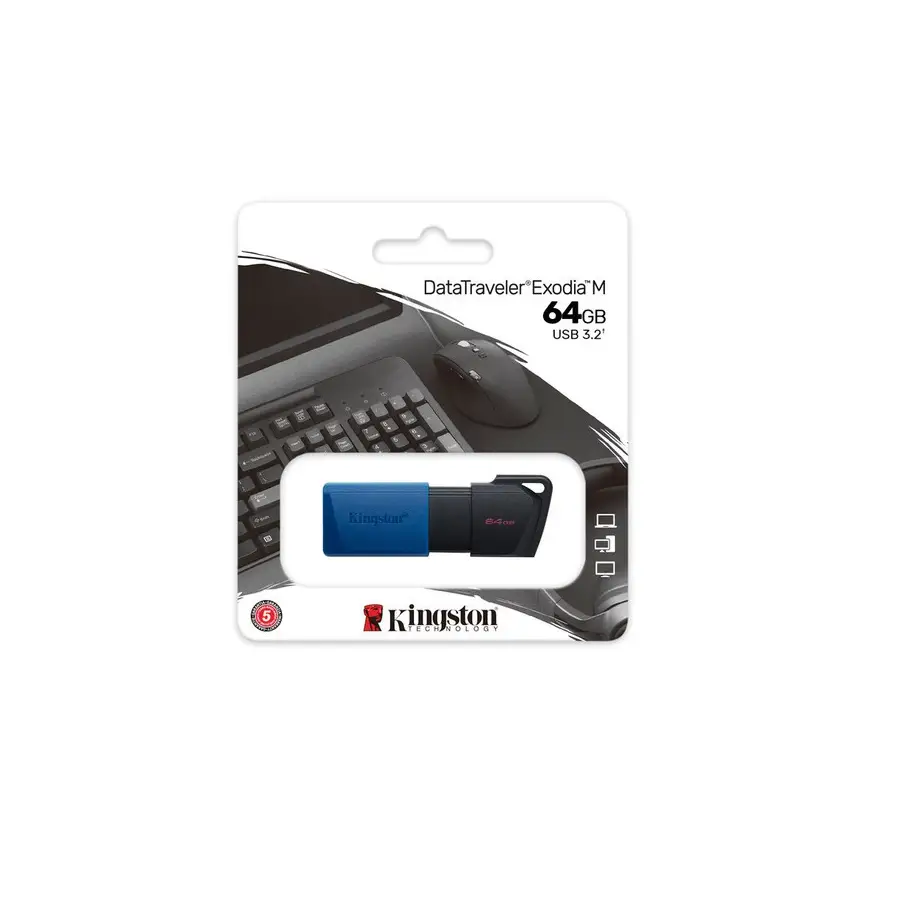 MEMORIA FLASH KINGSTON 64GB USB 3.2 GEN 1 EXODIA M(DTXM/64GB)