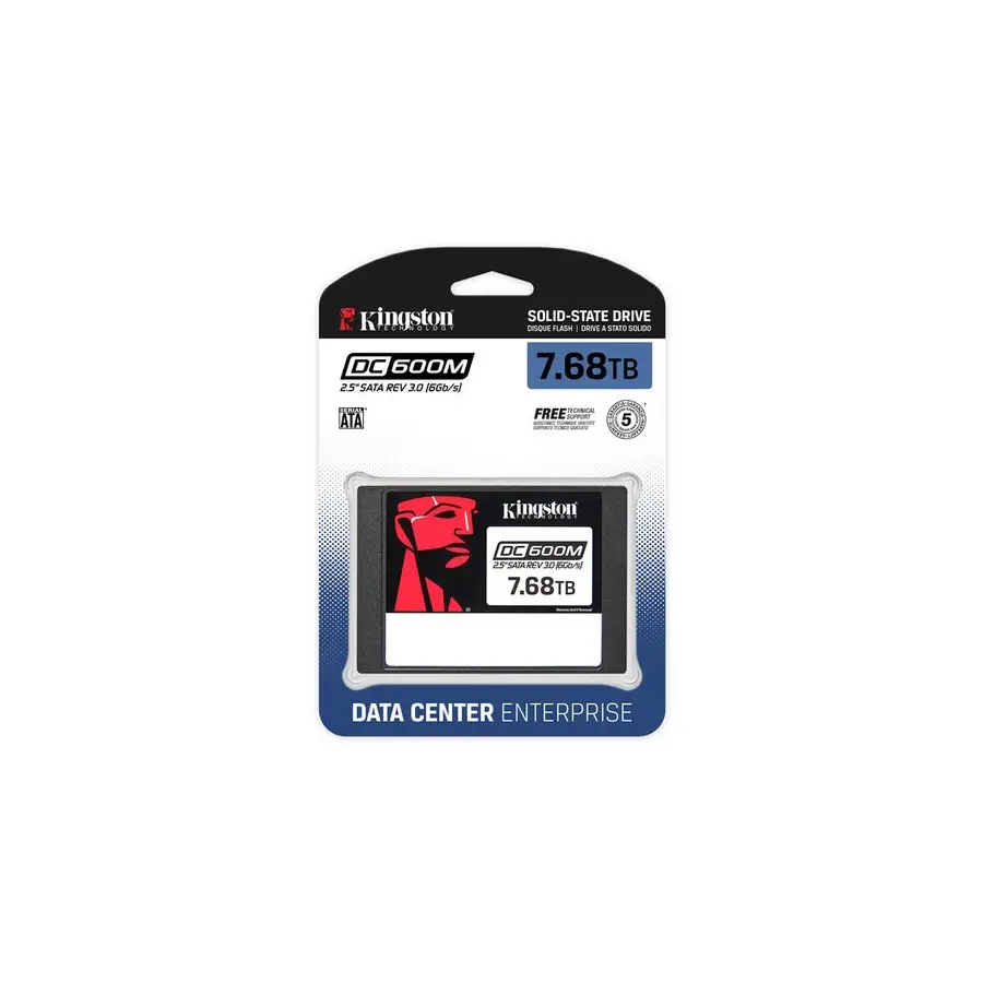 UNIDAD SSD KINGSTON DC600M ENTERPRICE 2.5 7680GB (SEDC600M/7680G)