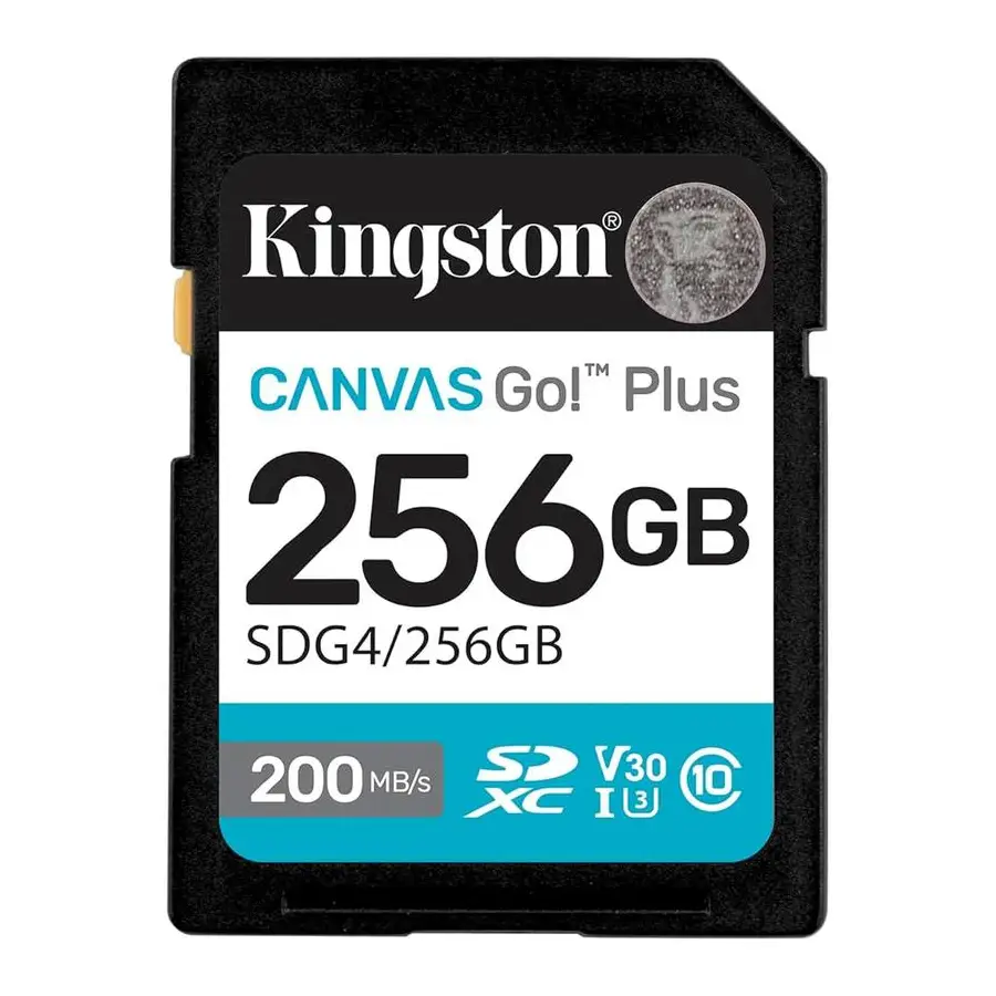 MEMORIA SDXC KINGSTON 256GB CANVAS GOPLUS G4 C10 UHS-I V30 (SDG4/256GB)