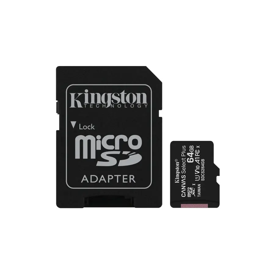 MEMORIA MICRO SDCS3 KINGSTON 64GB CANVAS SEL PLUS G3 100MB SDCS3/64GB