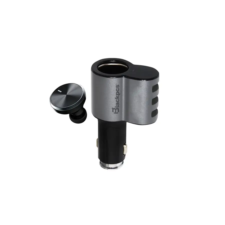 CAR CHARGER BLACKPCS 3 PUERTOS USB MANOS LIBRES NEGRO (EPI053BT-BL)