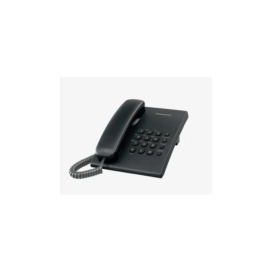 PANASONIC TELEFONO ALAMBRICO BASICO SIN MEMORIAS NEGRO(KX-TS500MEB)