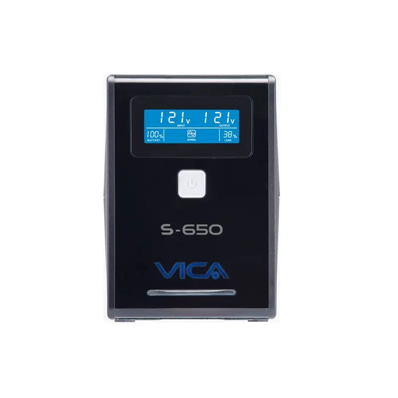NO BREAK/UPS VICA 650VA/360W 8 TOMAS (4) REGU Y (4) RESP PANTALLA LCD (S 650)