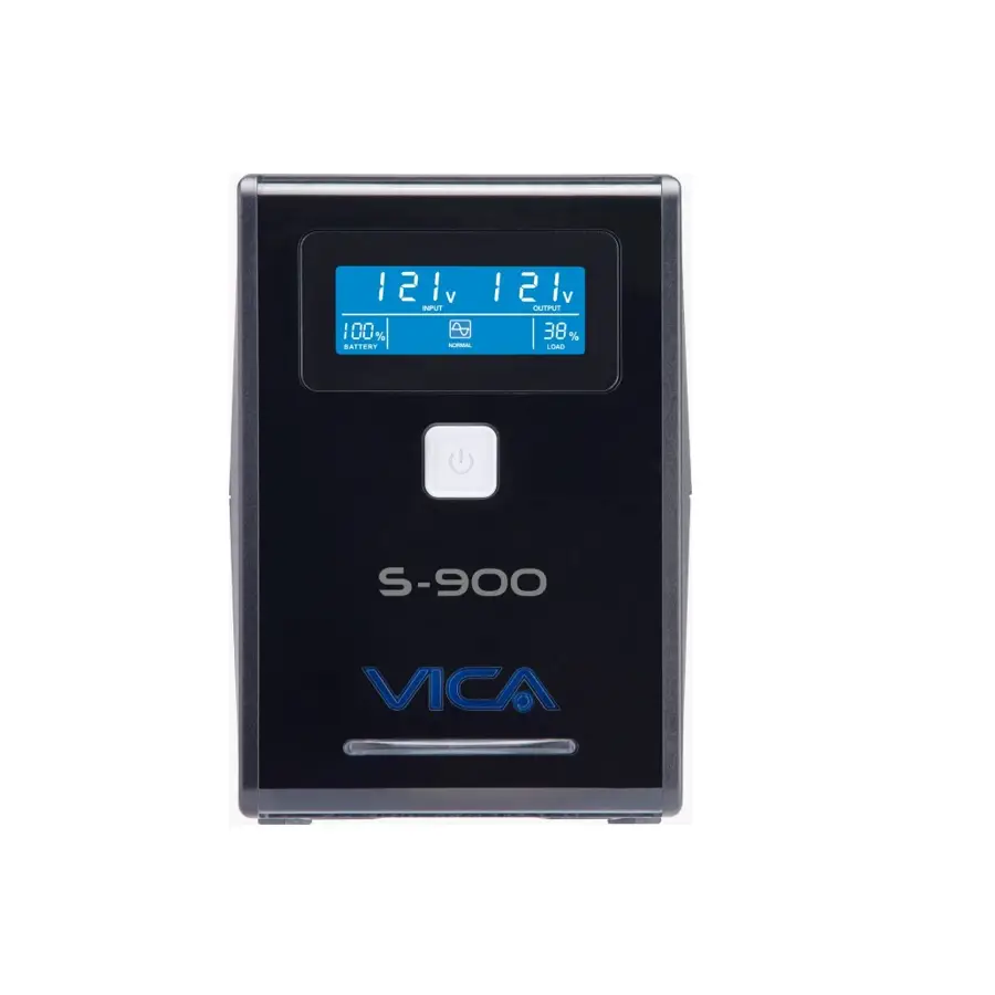 NO BREAK/UPS VICA 900VA/550W 8 TOMAS (4) REGU Y (4) RESP RJ11 PANTALLA LCD (S 900)
