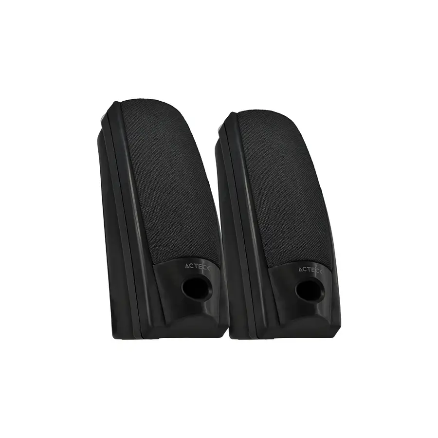 BOCINAS ACTECK AX-2500 P/ESCRITORIO SONIDO ESTEREO 3.5MM 2.0 6W NEGRO AUBO-014