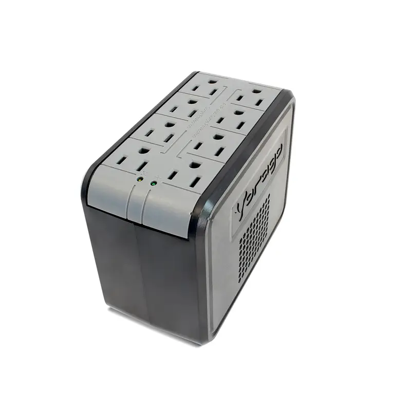 REGULADOR VORAGO 1000VA 8 CONTACTOS C/SUPR. PICOS NEGRO/BLANCO AVR-100