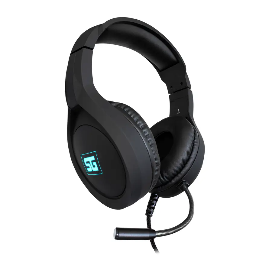 DIADEMA START THE GAME 2X3.5MM+USB(RGB) BOCINA 40MM NEGRO HS-501