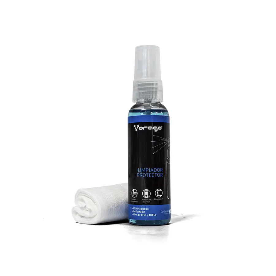 KIT LIMPIEZA VORAGO 60ML INCLUYE 1 FRANELA DE MICROFIBRA CLN-200