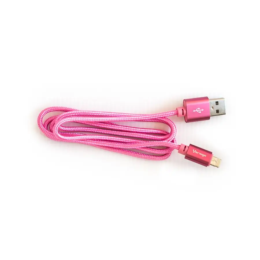 CABLE VORAGO CAB-209 DUAL MICRO USB/LIGHTNING ROSA 1M BOLSA