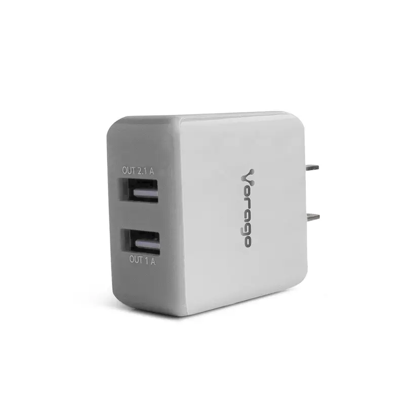 CARGADOR DE PARED VORAGO 2XUSB 2.0 BLANCO AU-106-WH