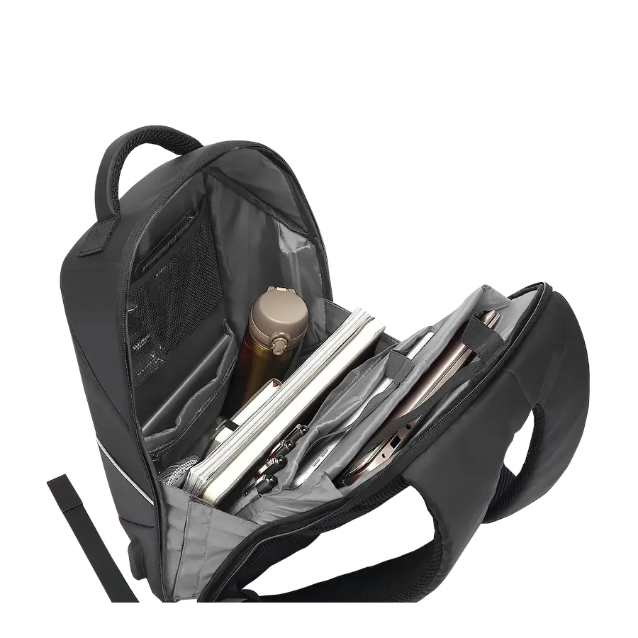 MOCHILA VORAGO ANTIRROBO TSA LOCK SOP. LAPTOP 15.6" USB NEGRA BP-401