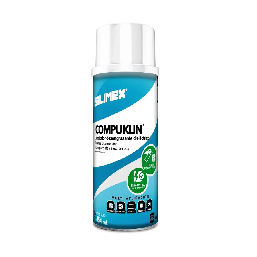 LIMPIADOR DE CIRCUITOS/TARJETAS ELECTRONICAS SILIMEX COMPUKLIN 454 ML