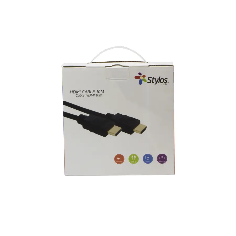 CABLE HDMI STYLOS 10 MTS NEGRO STACHD12905018