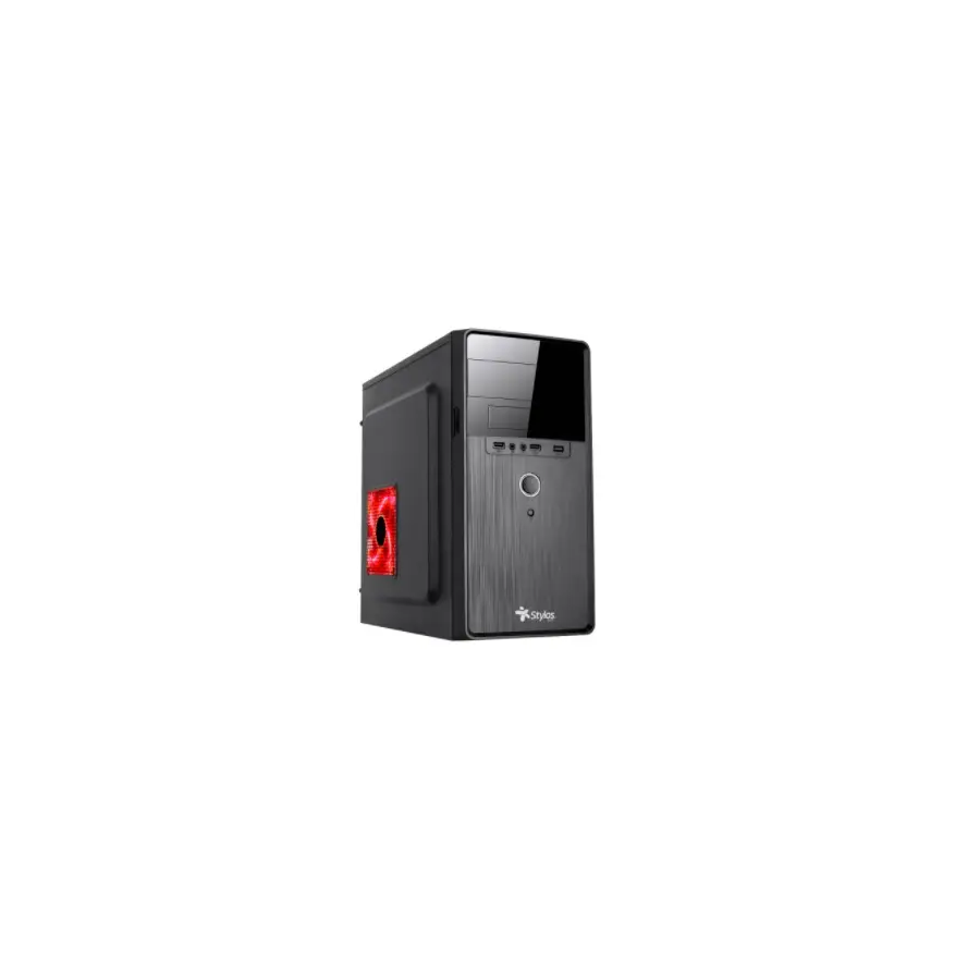 GABINETE STYLOS CGAB5 MICRO ATX/ MICRO ITX F-500W USB 3.0 NEGRO STPGAC5B