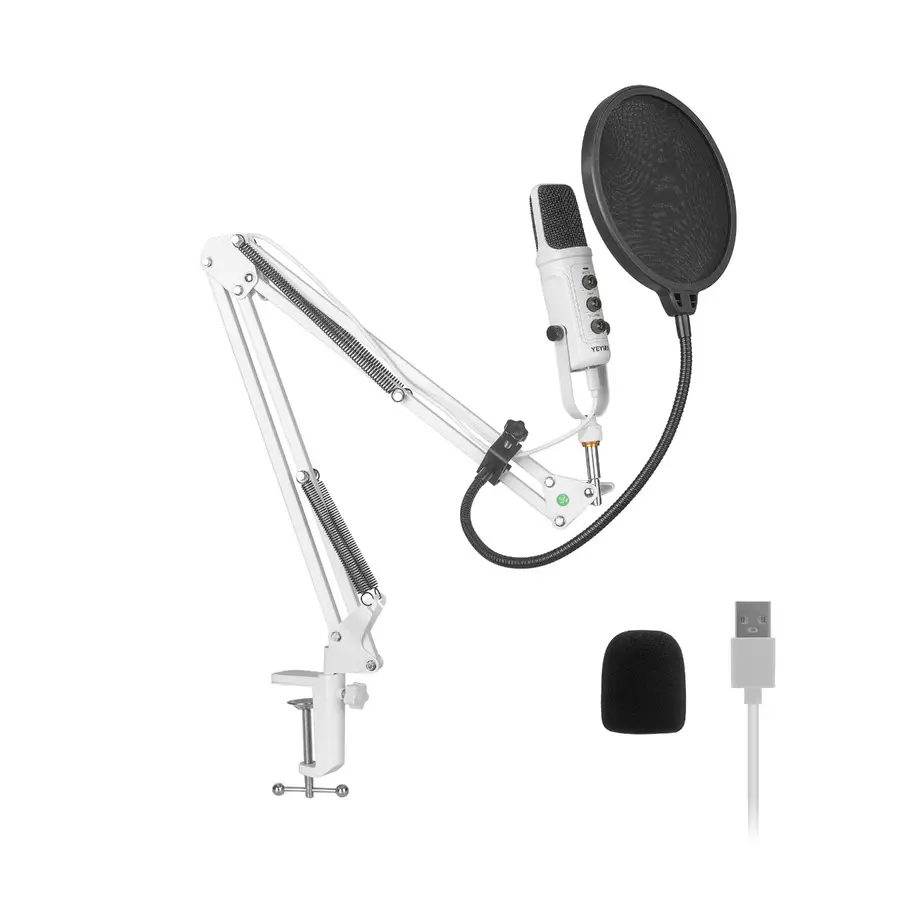 KIT MICROFONO CONDENSADOR USB YEYIAN YSA-UCHQ-02 AGILE NL BLANCO