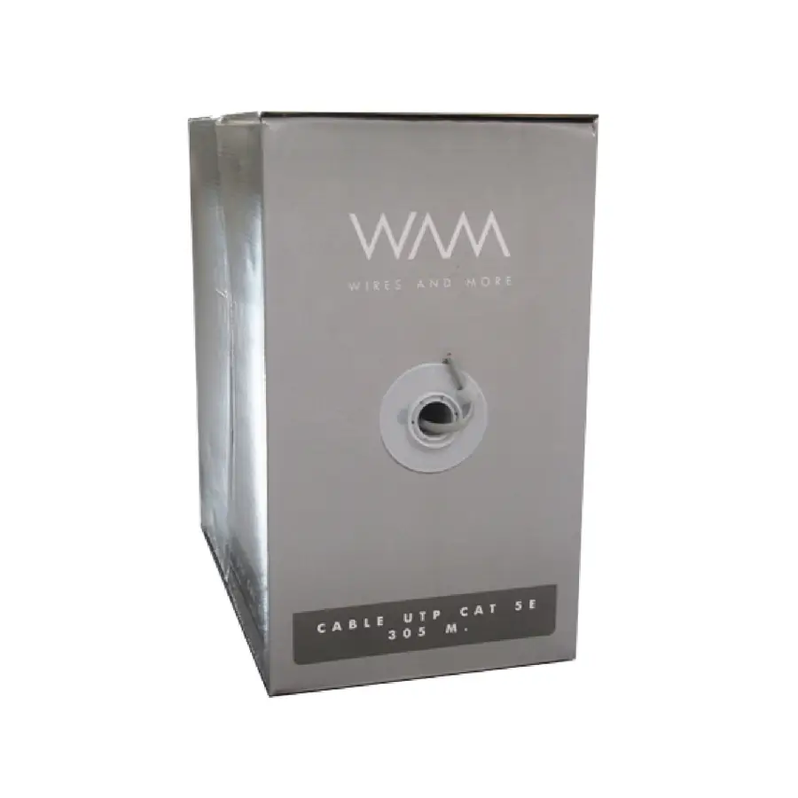 WAM BOBINA CABLE UTP CAT5E CCA INTERIOR GRIS 305M (CAT5E-GRIS)