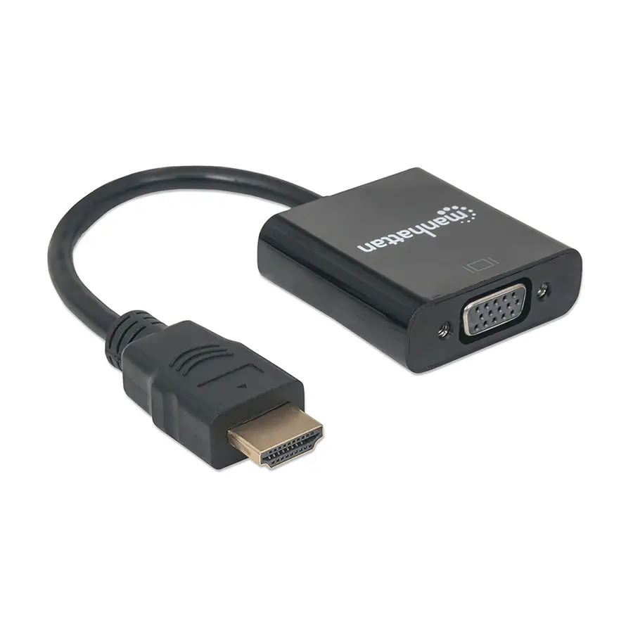CONVERTIDOR MANHATTAN VIDEO HDMI A SVGA, NEGRO, BOLSA 151467