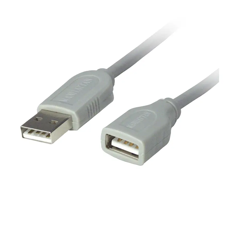 CABLE MANHATTAN USB A V1.1 EXTENSION 1.8M MACHO-HEMBRA GRIS 165211