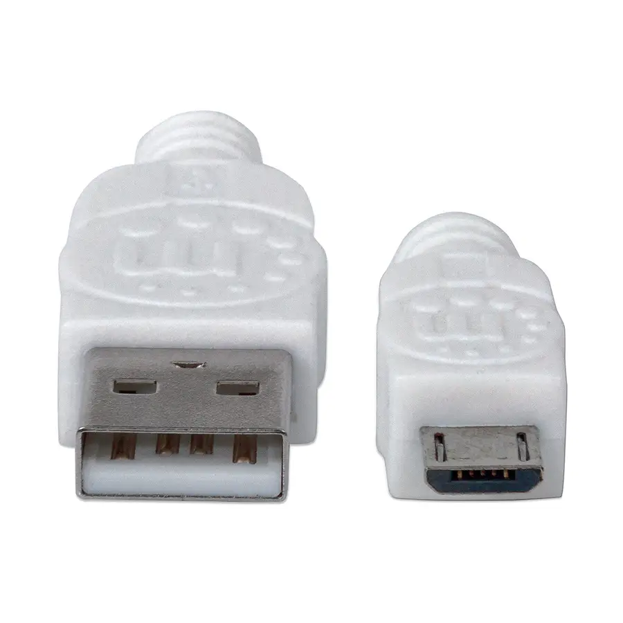CABLE USB MANHATTAN V2.0 A-MICRO B 1.0M BLANCO 323987