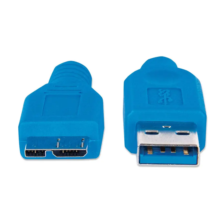 CABLE MANHATTAN USB 3.0 A MACHO-MICRO B MACHO 2 M 5GBPS AZUL 325424