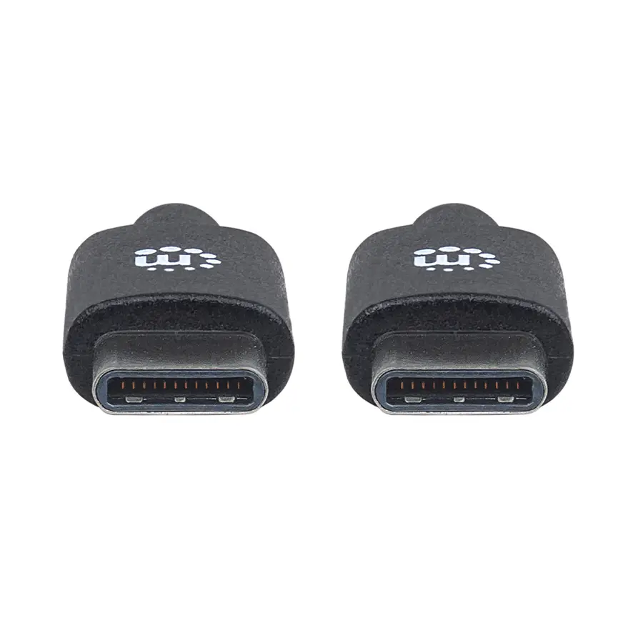 CABLE USB-C MANHATTAN CM-CM 1.0 MTS NEGRO 353342