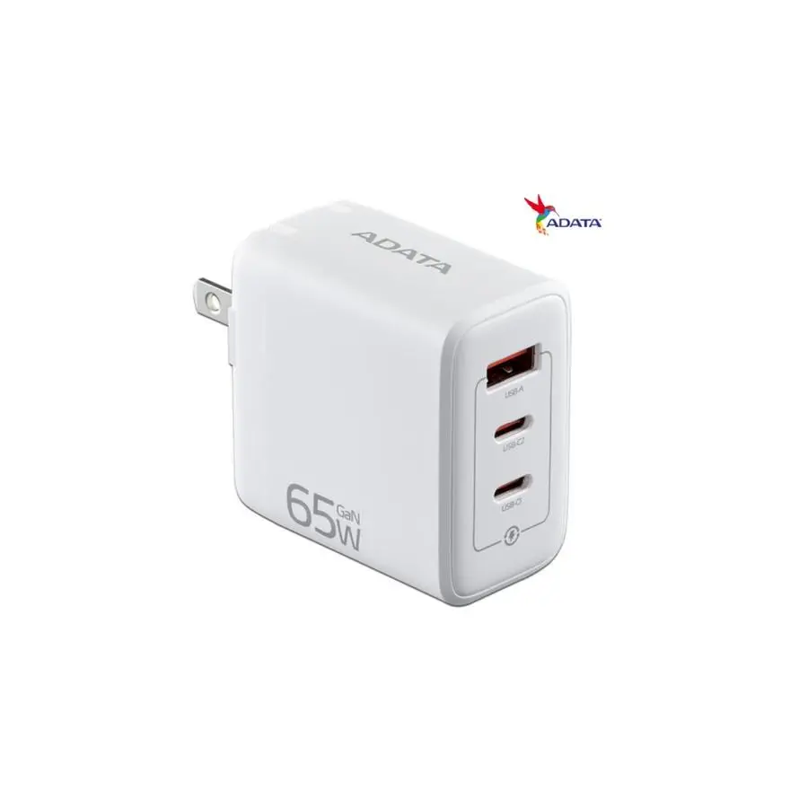 CARGADOR DE PARED ADATA USB 65W,USB-C BLANCO CHARGERU-0653-QCPDWH