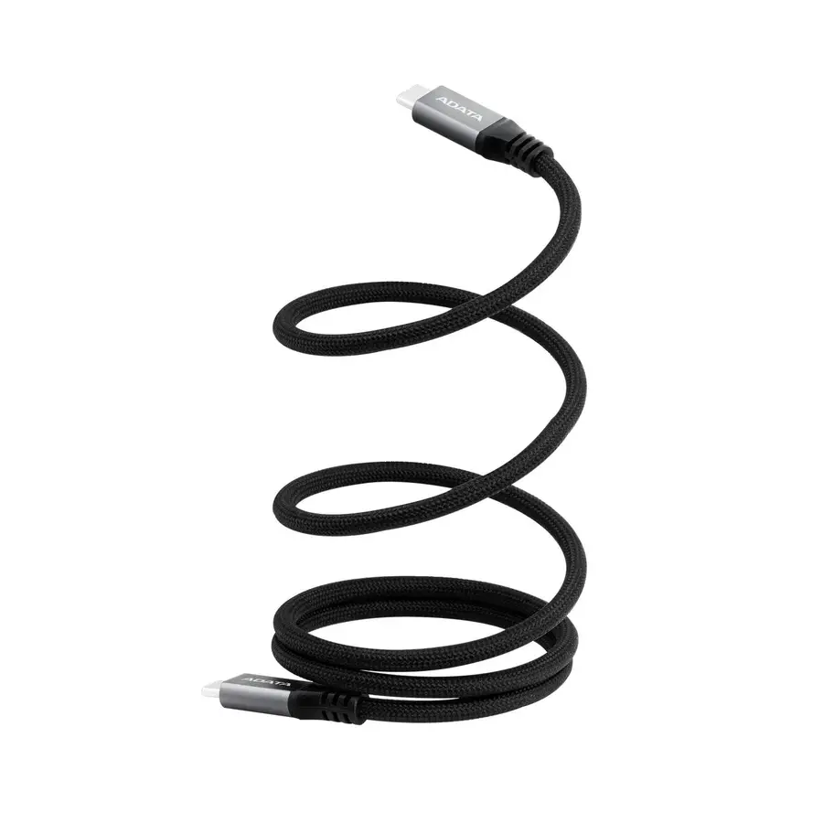 CABLE ADATA USB-C A USB-C 100CM NAILON 4K NEGRO (CACCU3-100W-100AN-BK)