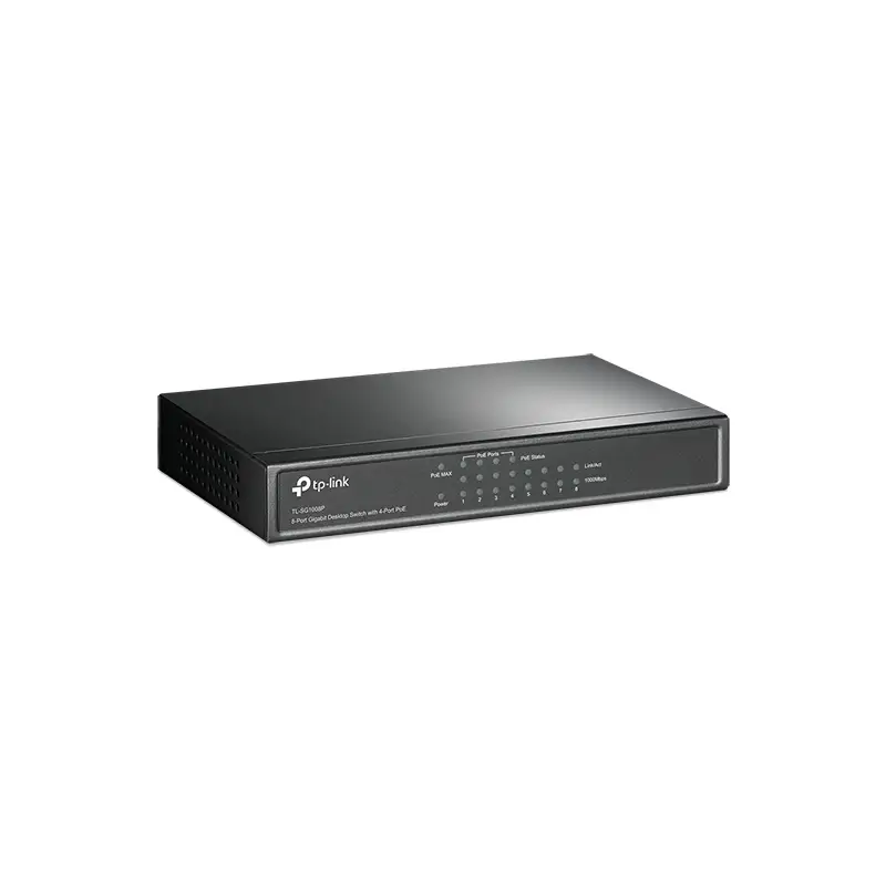 TP-LINK SWITCH ESCRITORIO /8 PTOS GIGA/4 PTOSPoE/53W/ TL-SG1008P