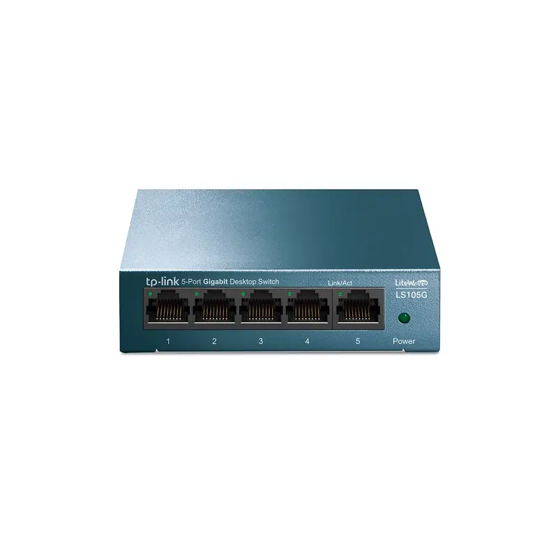 TP-LINK SWITCH ESCRITORIO /5 PTOS GIGA/ACERO/PLUG&PLAY/LS105G