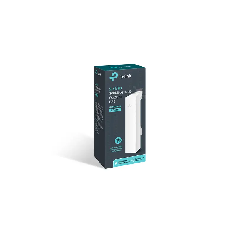 TP-LINK ANTENA PUNTO A PUNTO  /2.4GHZ/PoE/WISP/12dBi/13Km/CPE220