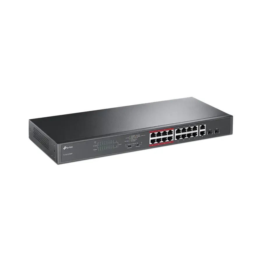 TP-LINK SWITCH NO ADMI POE DE 16PTOS 10/100MBPS + 2PTOS GB/TL-SL1218MP