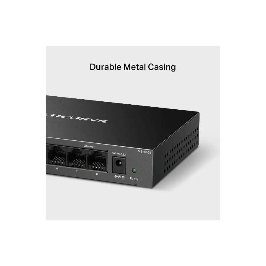 SWITCH DE ESCRITORIO GIGABIT TP-LINK 8 PTOS NO ADMIN /MS108GS