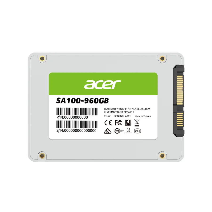 UNIDAD SSD ACER SA100 960GB SATA 2.5" 560MB/S (BL.9BWWA.104)