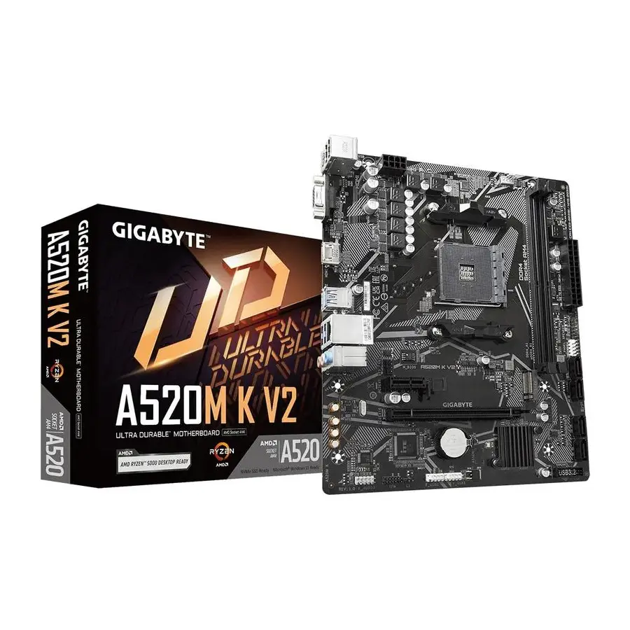 TARJETA MADRE GIGABYTE MICRO ATX A520MK V2 AM4 HDMI 64GB DDR4